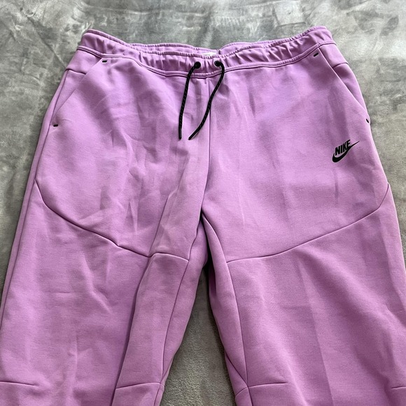 Nike Tech Fleece Pants Mens 2XL Purple Slim Fit Taper Leg Joggers CU4495-532 - Picture 3 of 14